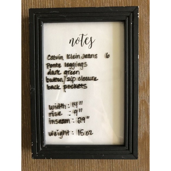 Calvin Klein Jeans Ponte Pants Womens 6 Skinny Leg Dark Green Stretchy Leggings - Picture 12 of 12